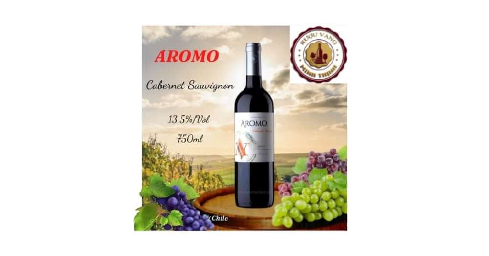 rượu vang Aromo Cabernet Sauvignon đến từ vùng thung lũng Maule, Chile.
